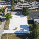 ft wayne parking lot expansion drone view