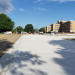 ft wayne parking lot expansion during project